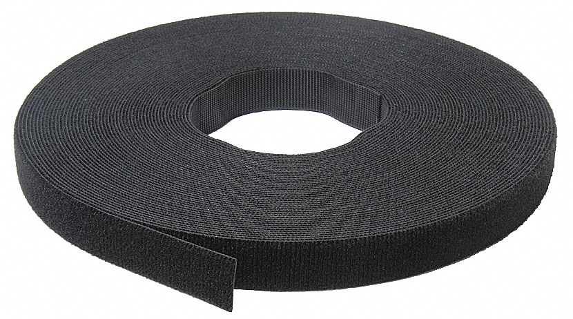 Rollo cinta velcro doble cara negro. Para hacer bridas organizador