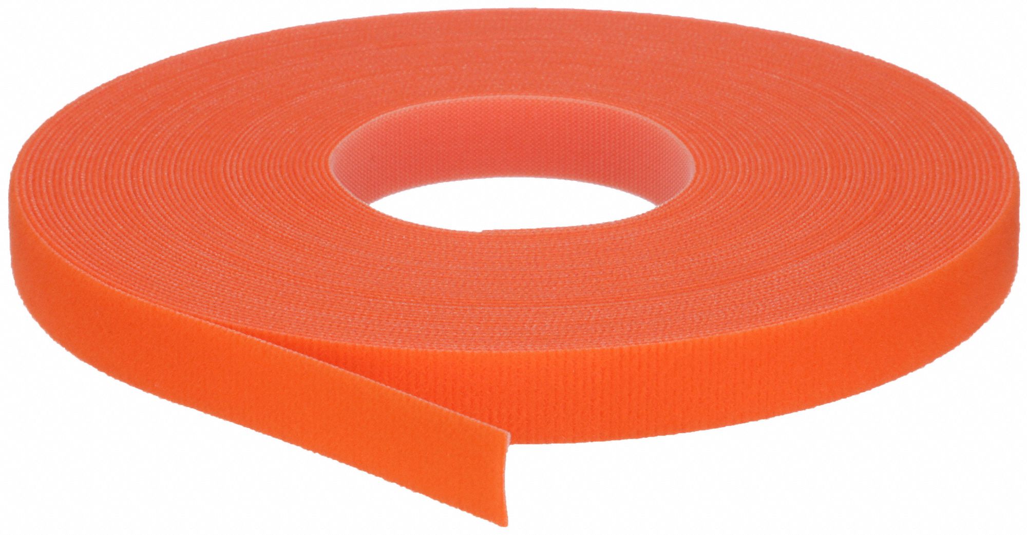 HOOK-AND-LOOP CABLE TIE ROLL, 75 FT L, 0.75 IN W, 29 LB TENSILE STRENGTH, ORANGE