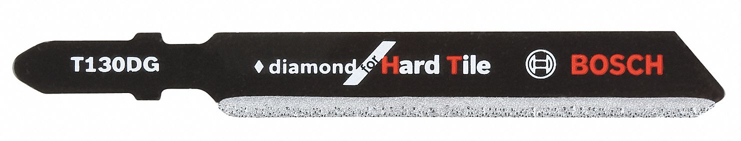 Jigsaw Blade: 3 1/4 in Blade Lg, Diamond Grit, Bi-Metal, Rigid for Straight Cuts Cutting Edge