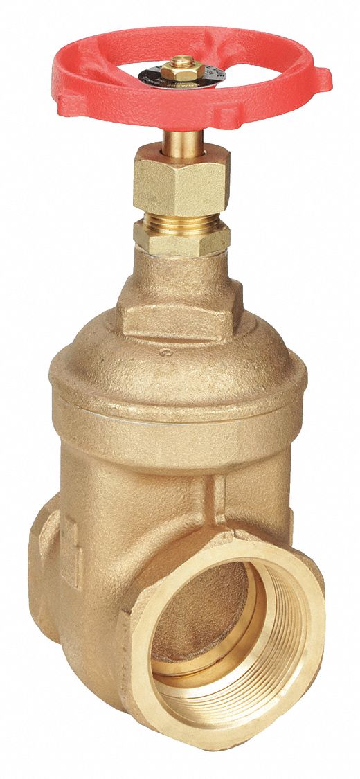 Gate Valve: 2 in, Bronze, Non-Rising, FNPT x FNPT, 200 psi Max. Pressure (CWP)