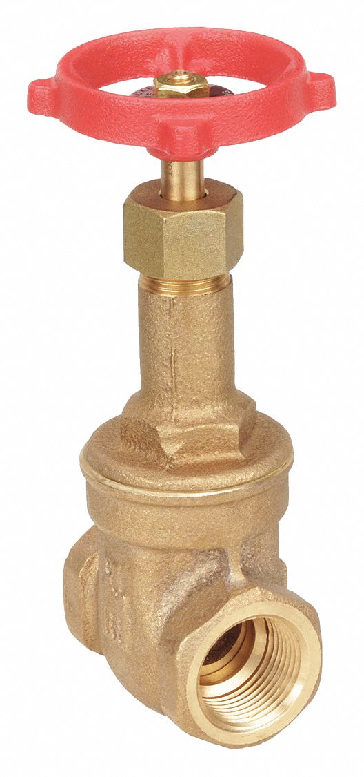 Gate Valve: 1 1/2 in, Bronze, Rising, FNPT x FNPT, 200 psi Max. Pressure (CWP)