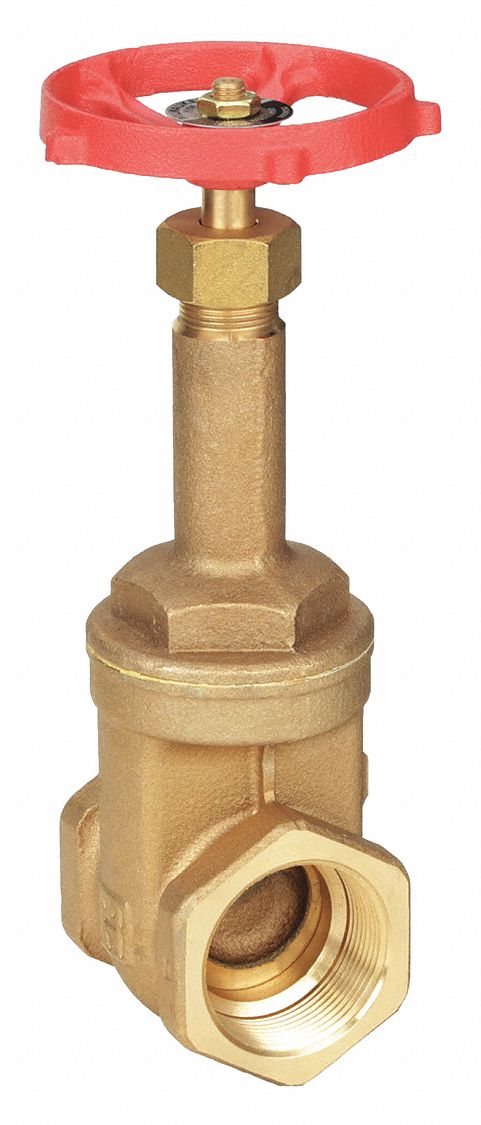 Gate Valve: 1 1/2 in, Bronze, Rising, FNPT x FNPT, 300 psi Max. Pressure (CWP)