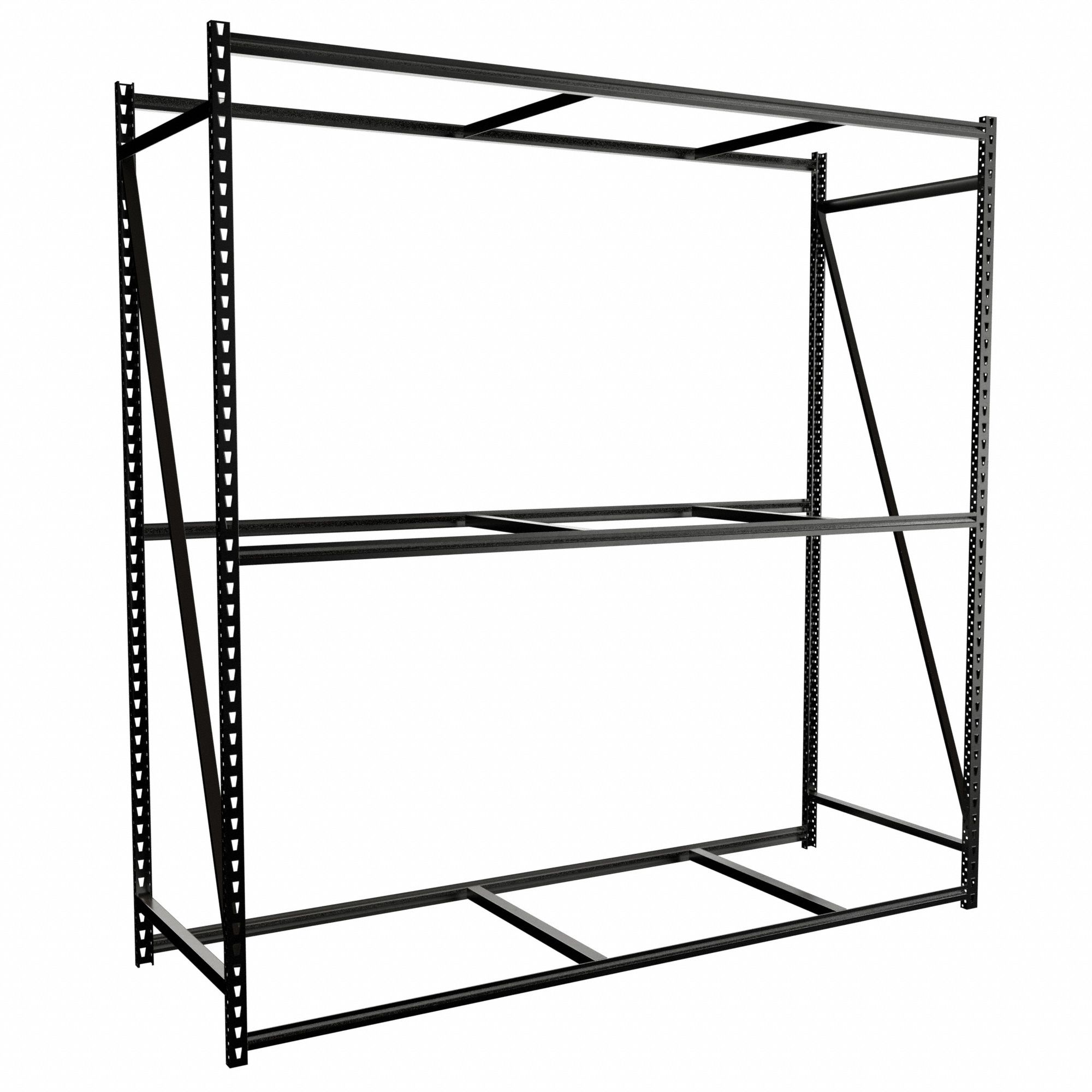 Bulk Storage Rack: Starter, Medium-Duty, 72 in x 24 in x 72 in, 3 Shelves