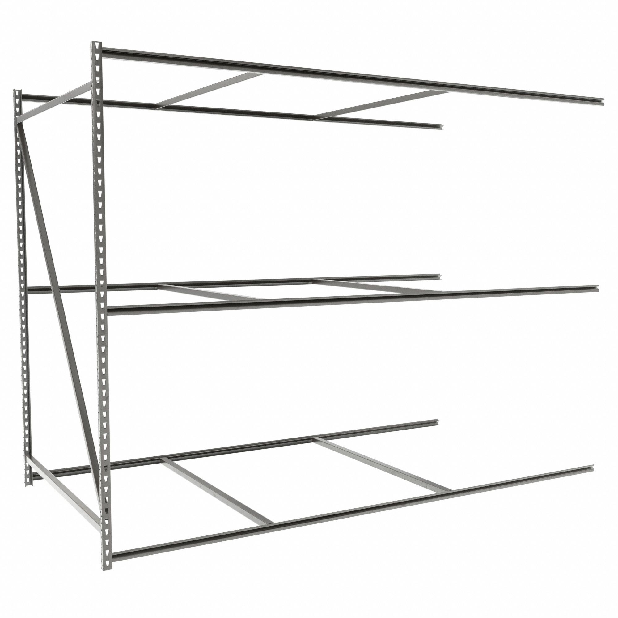 Bulk Storage Rack: Add-On, Medium-Duty, 96 in x 48 in x 72 in, 3 Shelves