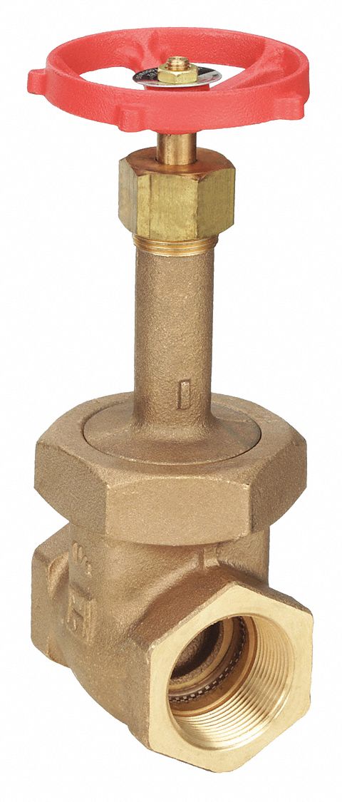 Gate Valve: 1 1/2 in, Bronze, Rising, FNPT x FNPT, 1, 000 psi Max. Pressure (CWP)