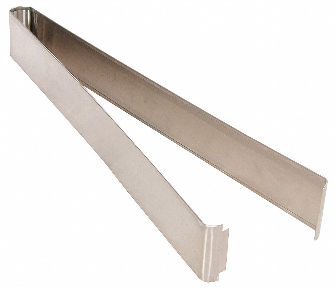 GLOBAL PARTITIONS Shoe SS Split for Steel Partition, 3 inH x 7 inW x 1 1/4 in Thickness 5JME0