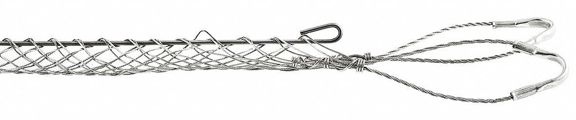 CABLE SUPPORT GRIP, 1.00 TO 1.24 IN, 1,610 LB STRENGTH, 12½ IN MESH, DOUBLE EYE