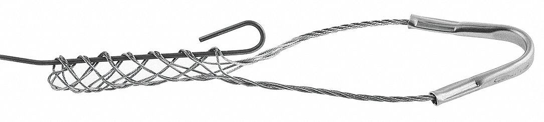 Fiber Optic Cable Support Grip: 0.23 in to 0.32 in, 300 lb Breaking Strength, 2 1/2 in Mesh Lg