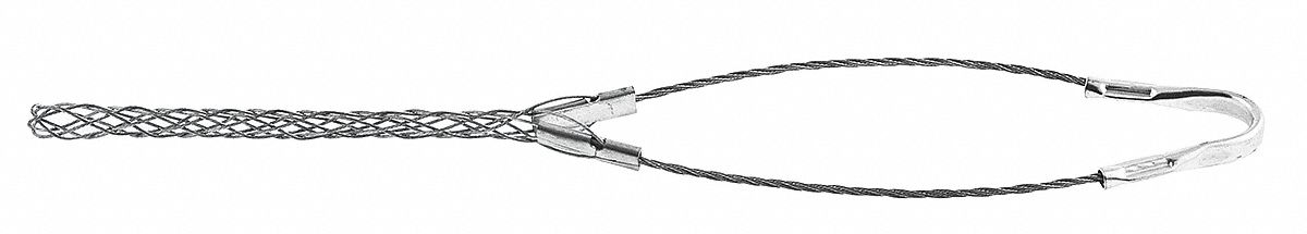 CABLE SUPPORT GRIP, 0.29 TO 0.37 IN, 290 LB BREAKING STRENGTH, 4¼ IN MESH, SINGLE EYE