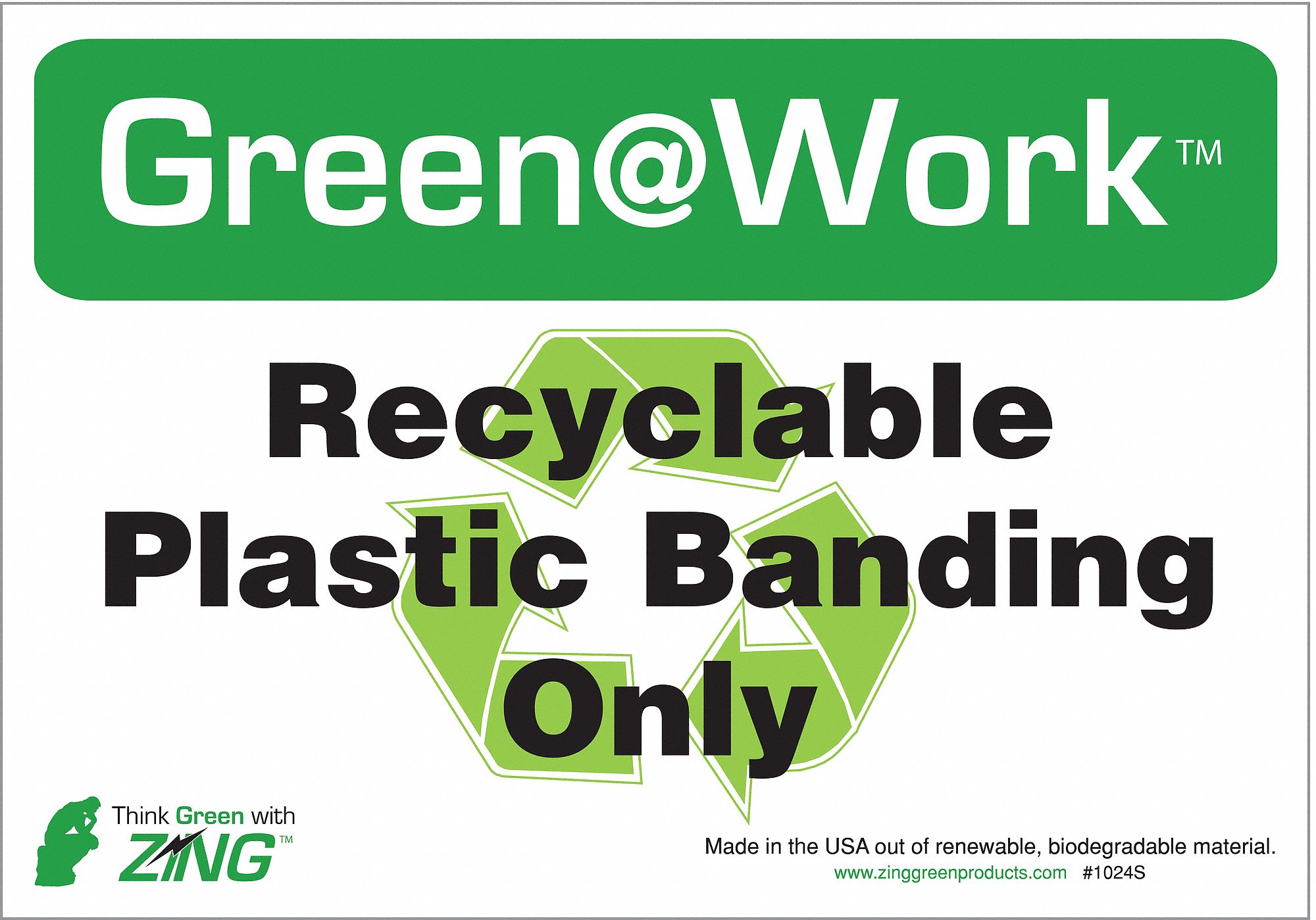 SOCIAL DISTANCING ADHESIVE SIGN, PLASTIC, ADHESIVE, NOT RETROREFLECTIVE, 7 X 10IN, 5 PK, RECYCLABLE PLASTIC BANDING ONLY