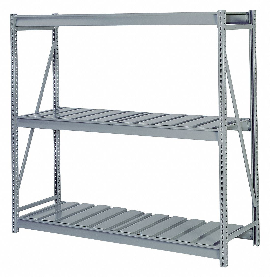 LYON Starter Bulk Storage Rack with Ribbed Steel Decking and 3 Shelves ...