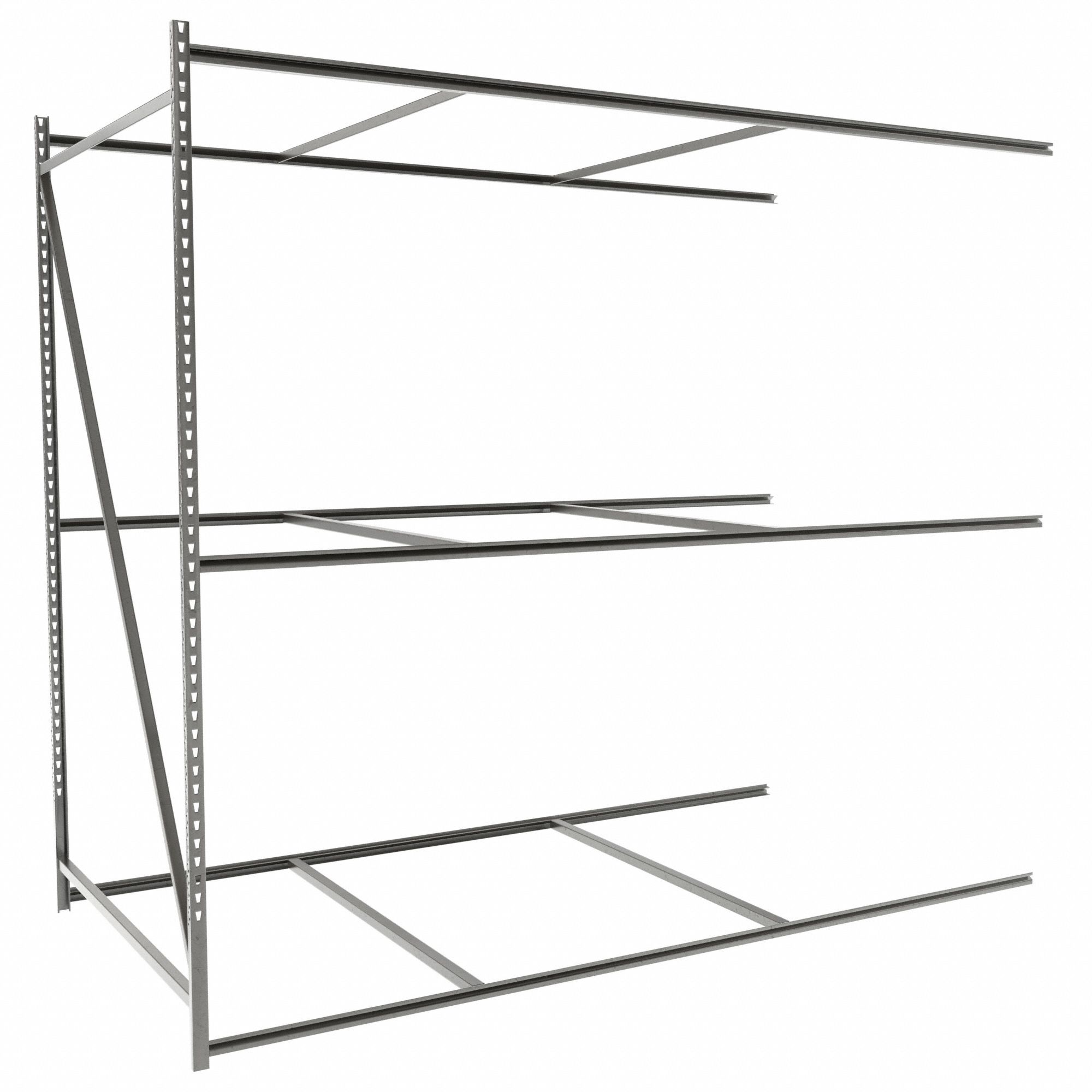 Bulk Storage Rack: Add-On, Medium-Duty, 96 in x 48 in x 84 in, 3 Shelves