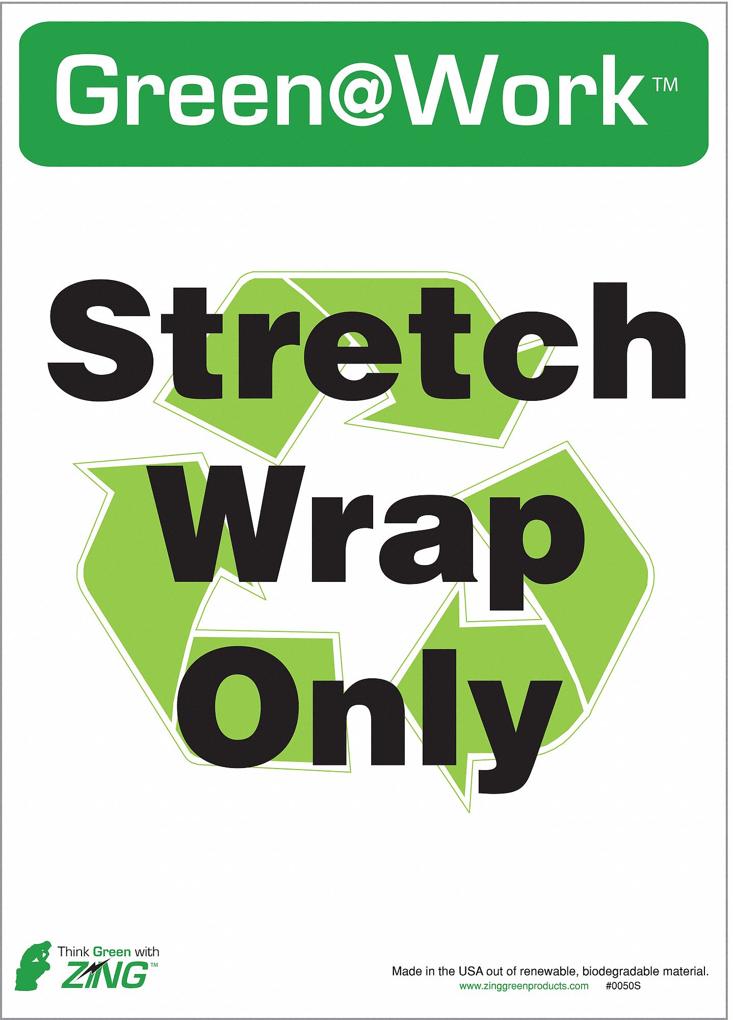 Social Distancing Adhesive Sign: Plastic, Adhesive Sign Mounting, Not Retroreflective, 5 PK