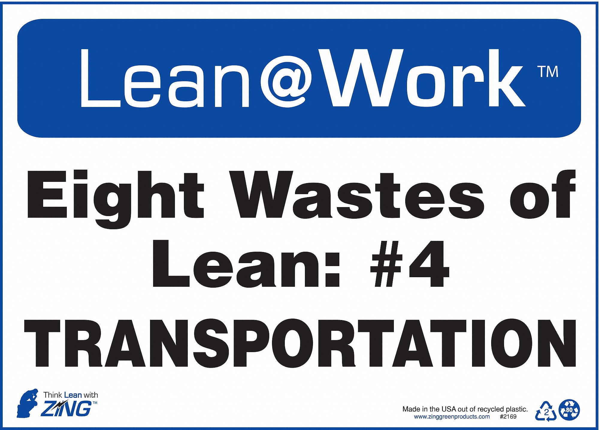 LEAN PROCESSES SIGN, PLASTIC, SURFACE SIGN MOUNTING