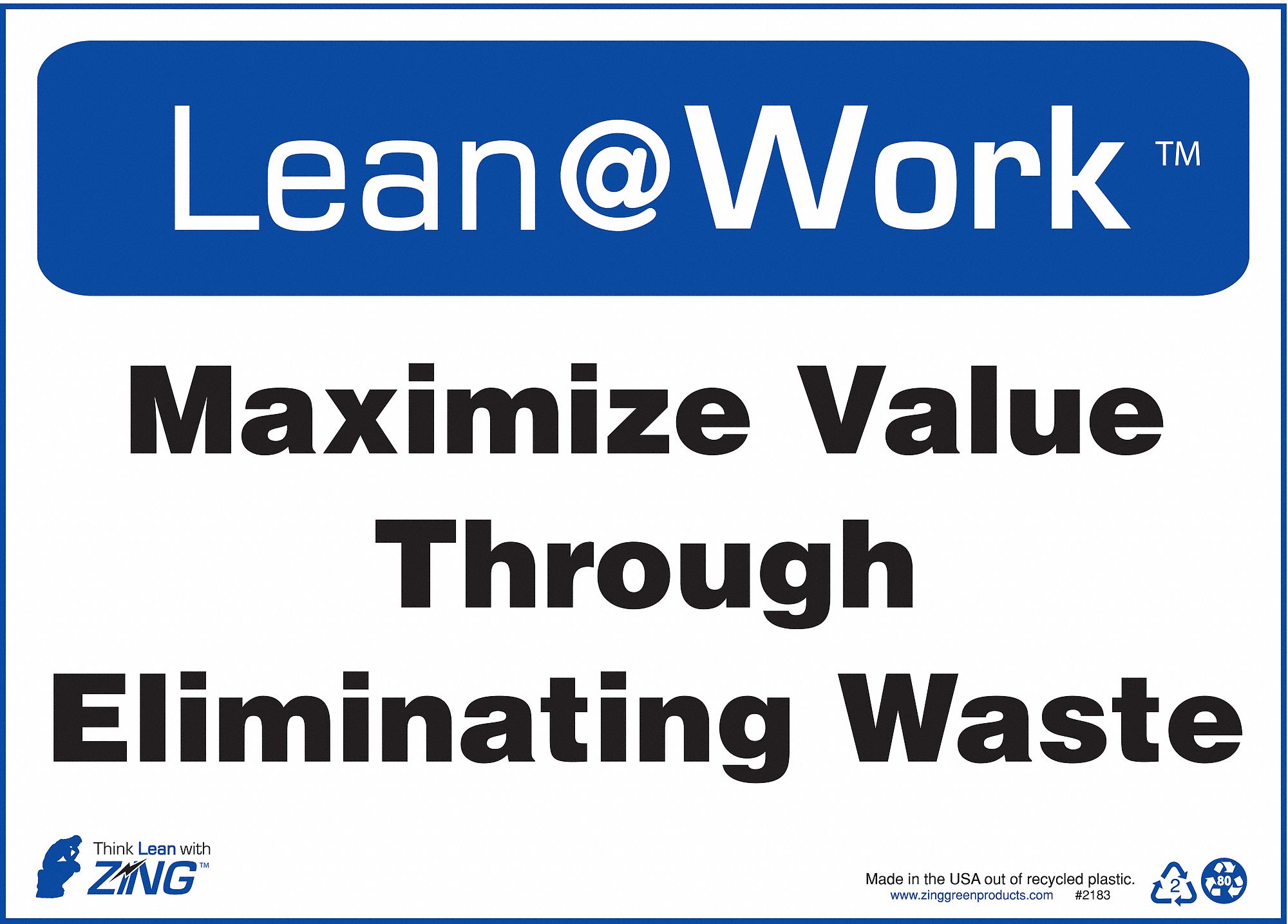 PANNEAU LEAN ELIMINATING WASTE