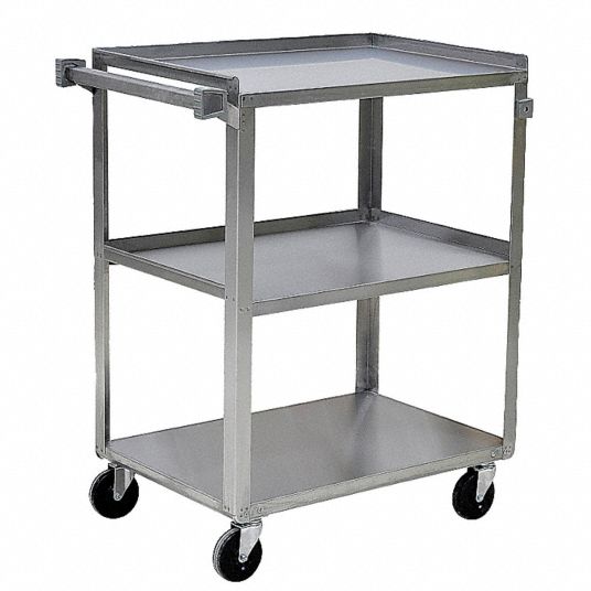 GRAINGER APPROVED Corrosion-Resistant Utility Cart with Flush & Single ...