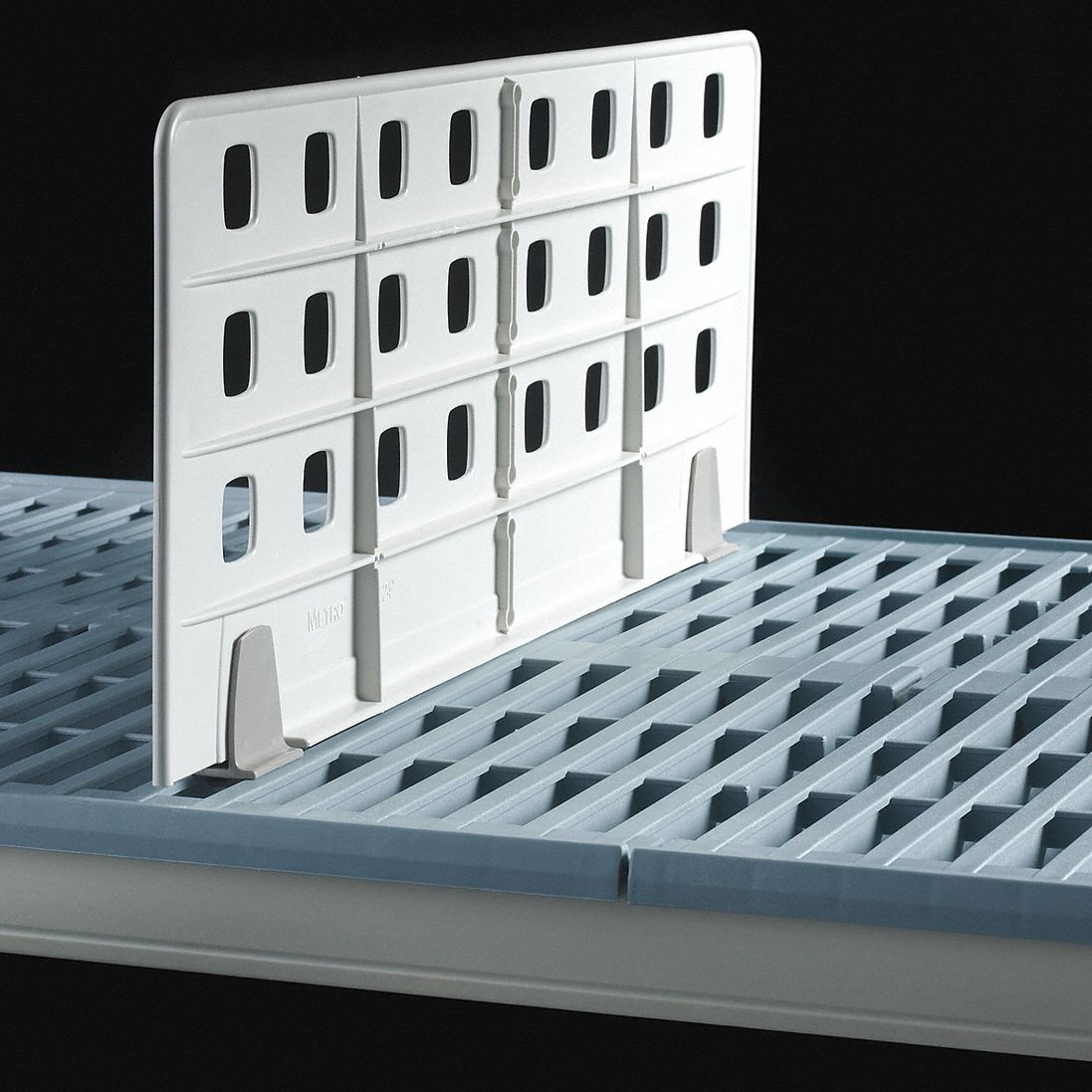 Divider: 8 in x 24 in, Front to Back, 6 Dividers/Ledges, Polymer, Taupe