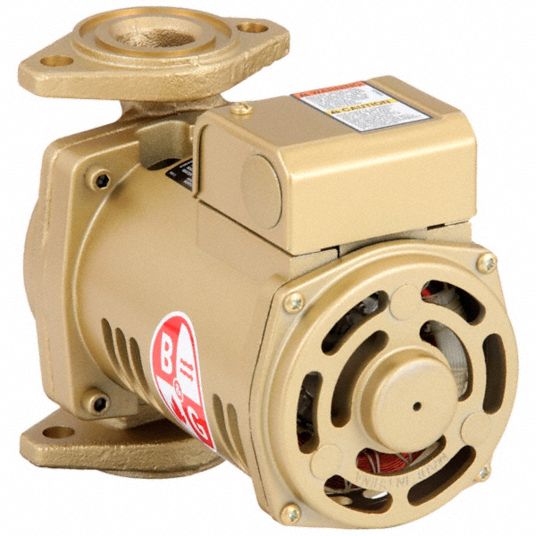 Potable Water Circulating Pump: Std, Bell & Gossett, Flanged, 1/6 HP, 115V  AC, 37 ft Max. Head