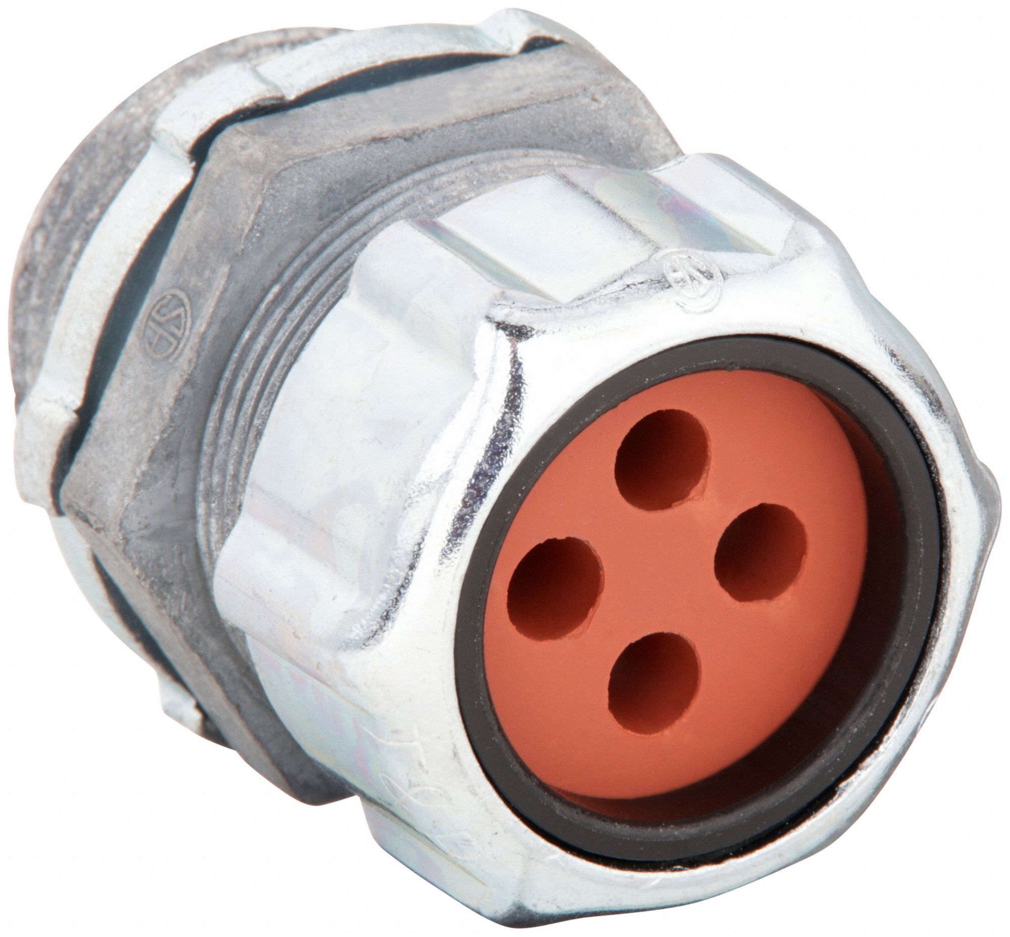 Liquid Tight Cord Connector: Steel, 4 Cords, 1 in MNPT, 0.22 in to 0.22 in