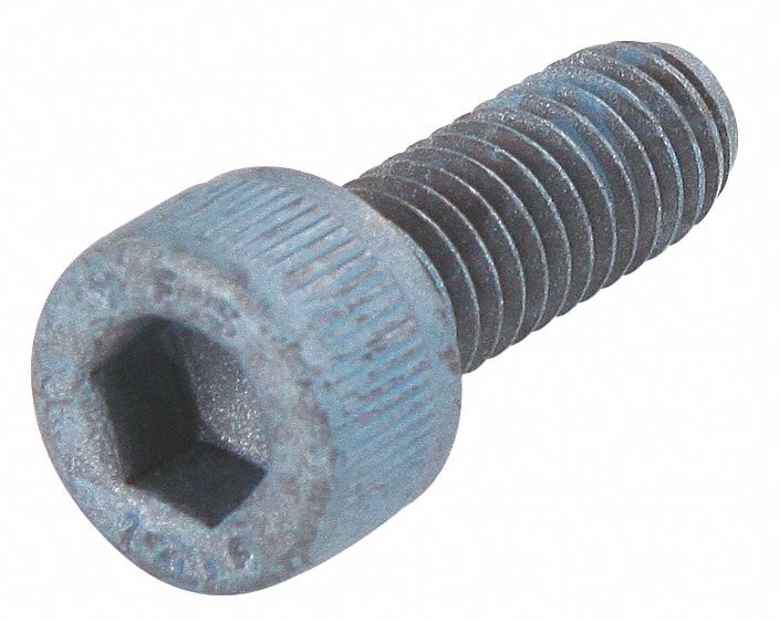 Socket Head Cap Screw: M6 Size, 16 mm Thread Lg, Socket Head Cap, For 6.5 mm Slot Wd, Steel, 25 PK