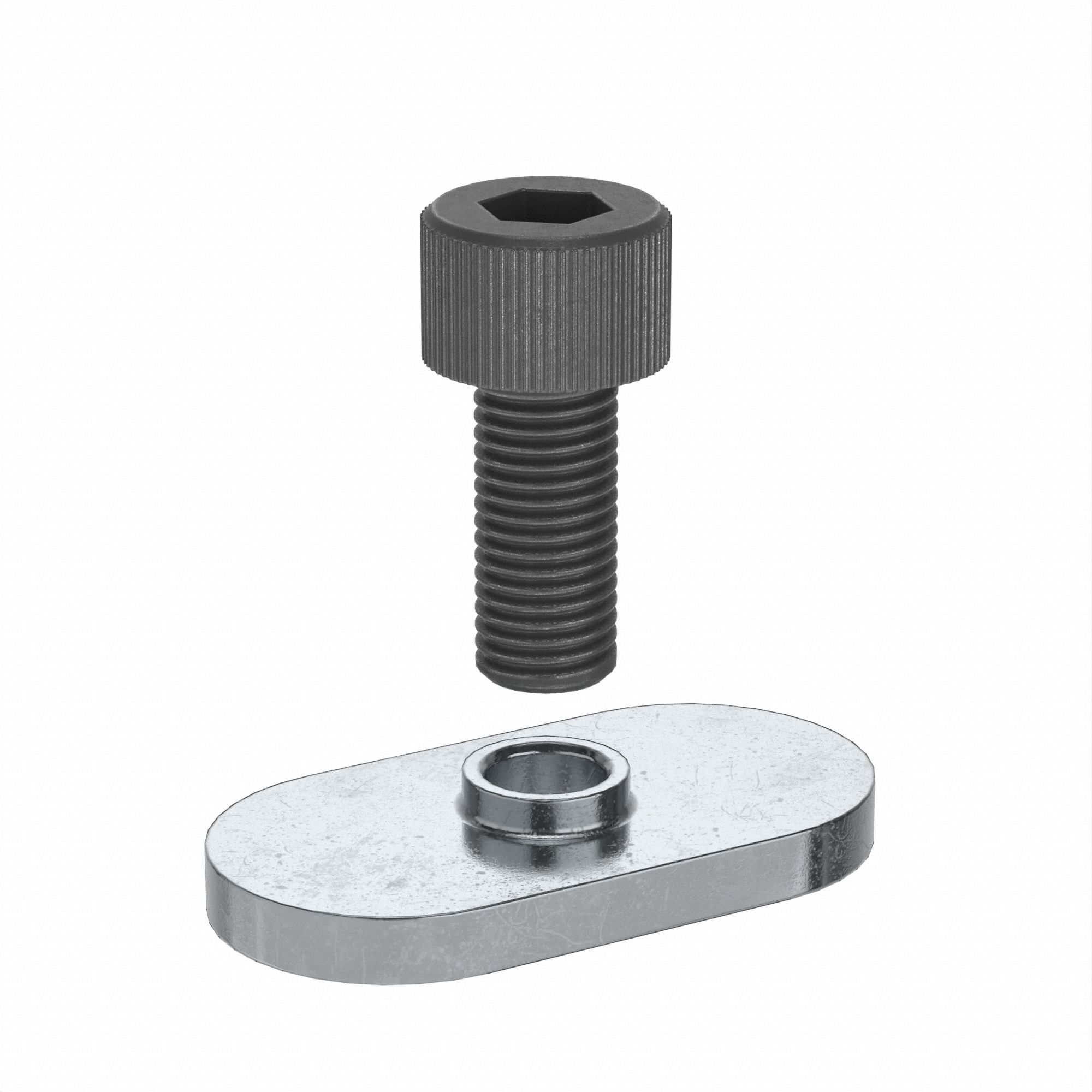 Bolt Assembly: M6 Size, 12 mm Thread Lg, Socket Head Cap, For 6.5 mm Slot Wd, 25 Series, 15 PK