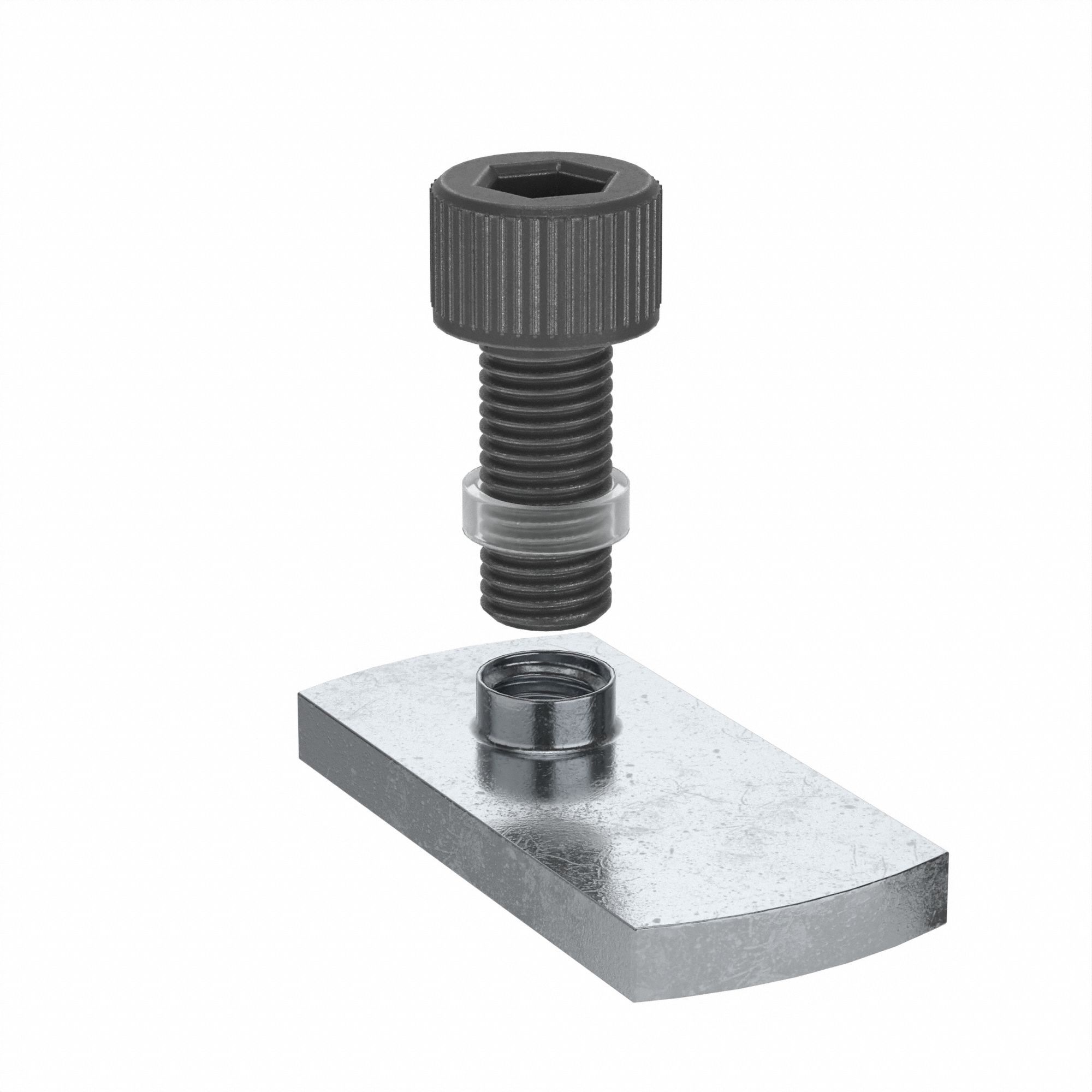 Bolt Assembly: M8 Size, 20 mm Thread Lg, Socket Head Cap, For 8.2 mm Slot Wd, 40 Series, 15 PK