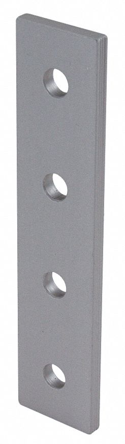 StraightFlatPlate Alum Slvr 160mm 39.8mm