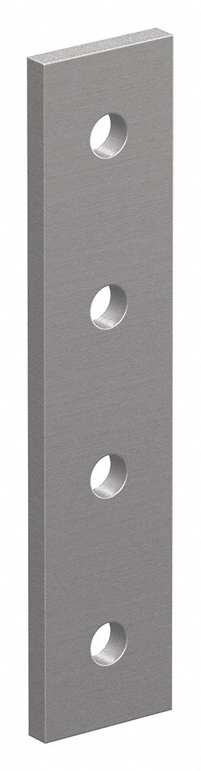 Straight Flat Plate: Straight Flat Plate, 25 Series, 4 mm x 22 mm x 100 mm, For 6 1/2 mm Slot Wd