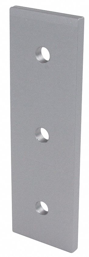 StraightFlatPlate Alum Silver 135mm 42mm