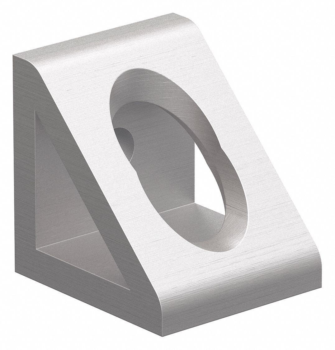 Inside Corner Bracket: Gusseted Inside-Corner Bracket, 25 Series, 25 mm x 22 mm x 25 mm, 2 Holes