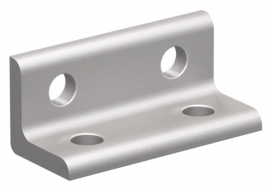 Inside Corner Bracket: Wide Inside-Corner Bracket, 25 Series, 25 mm x 47 mm x 25 mm, 4 Holes, Silver