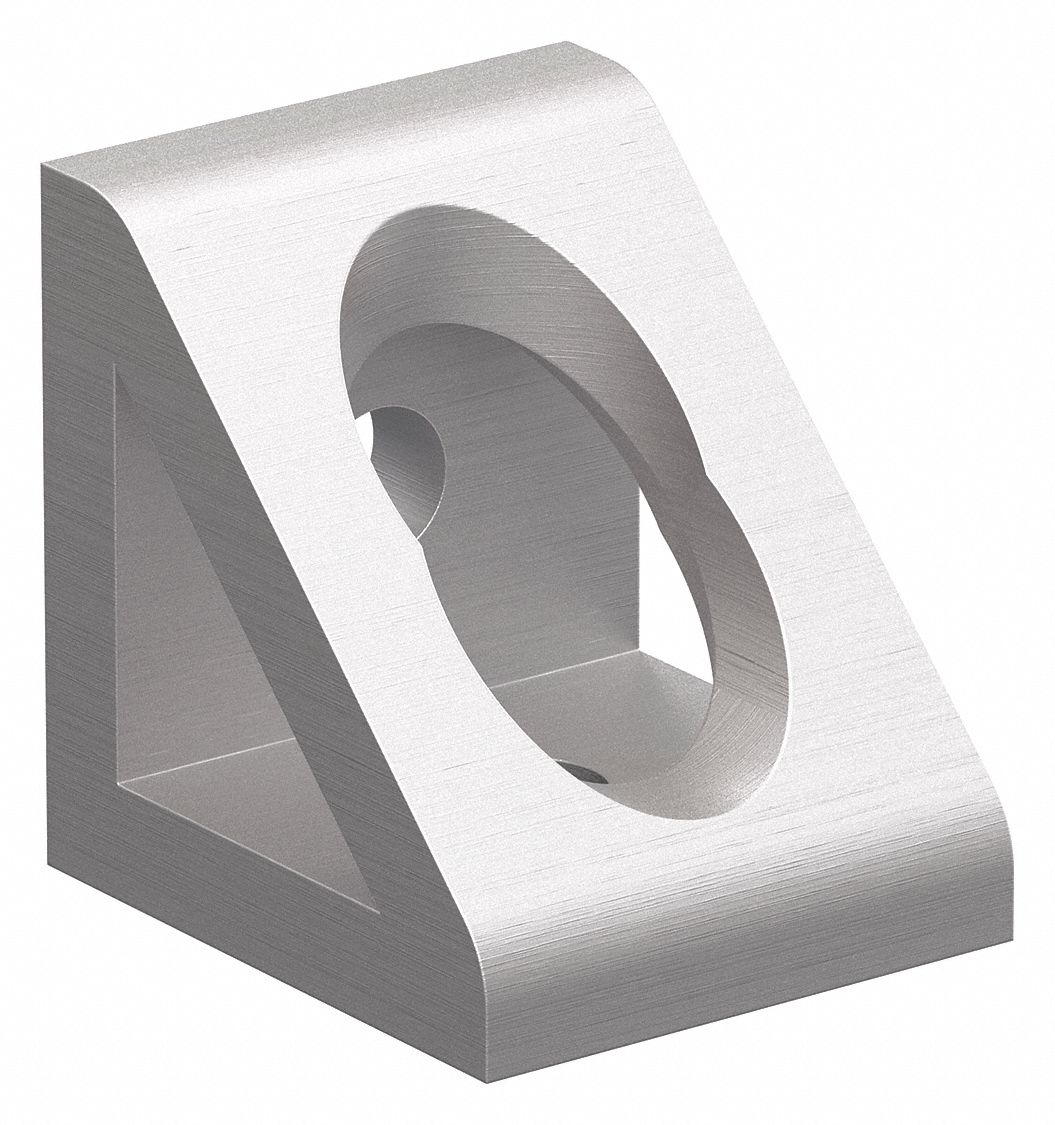 Inside Corner Bracket: Gusseted Inside-Corner Bracket, 15 Series, 1 1/2 in x 1 5/16 in x 1 1/2 in