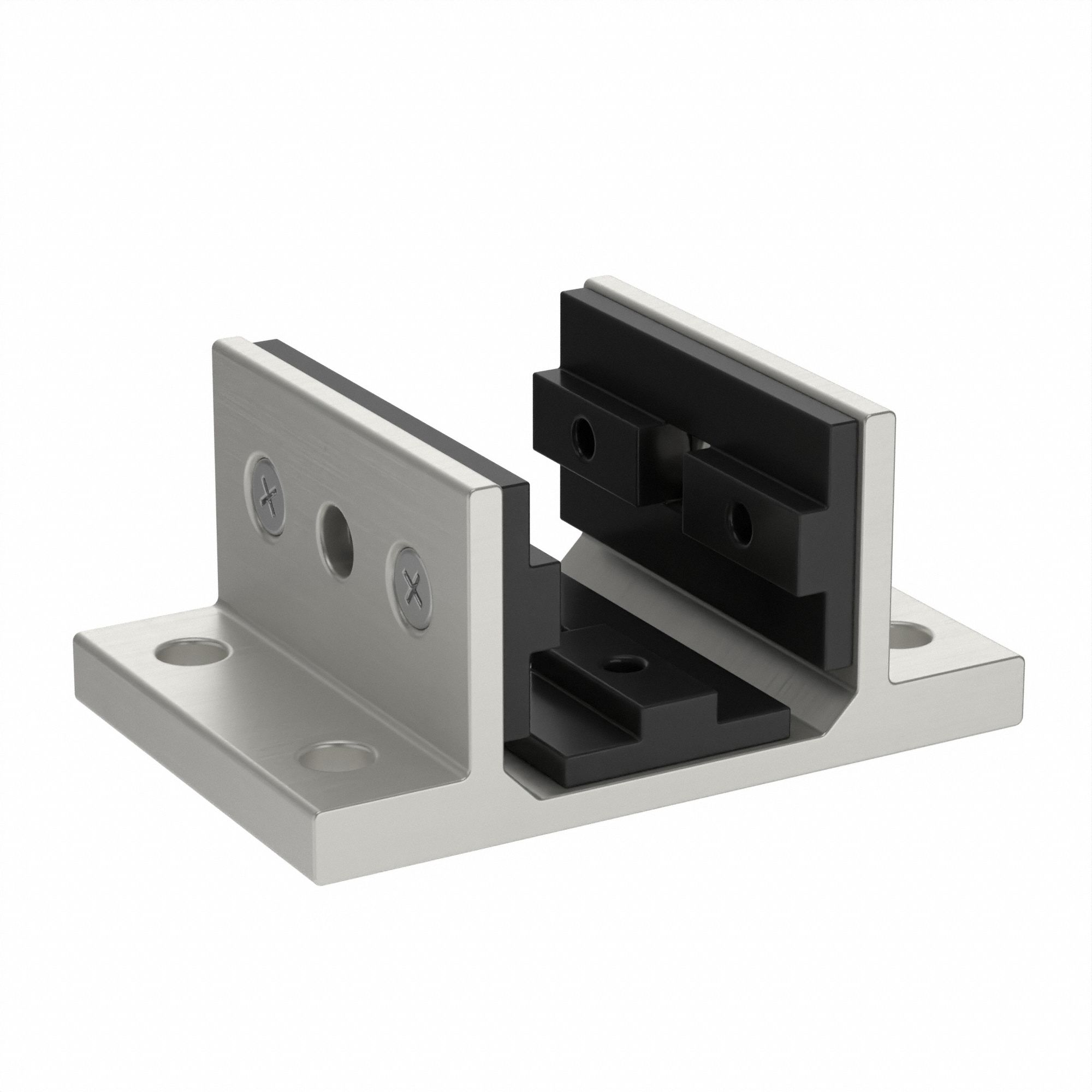 Linear Bearing: 25 Series, 47 mm L x 74.2 mm W x 31.3 mm H, Silver, Double Flanged, Std, Anodized