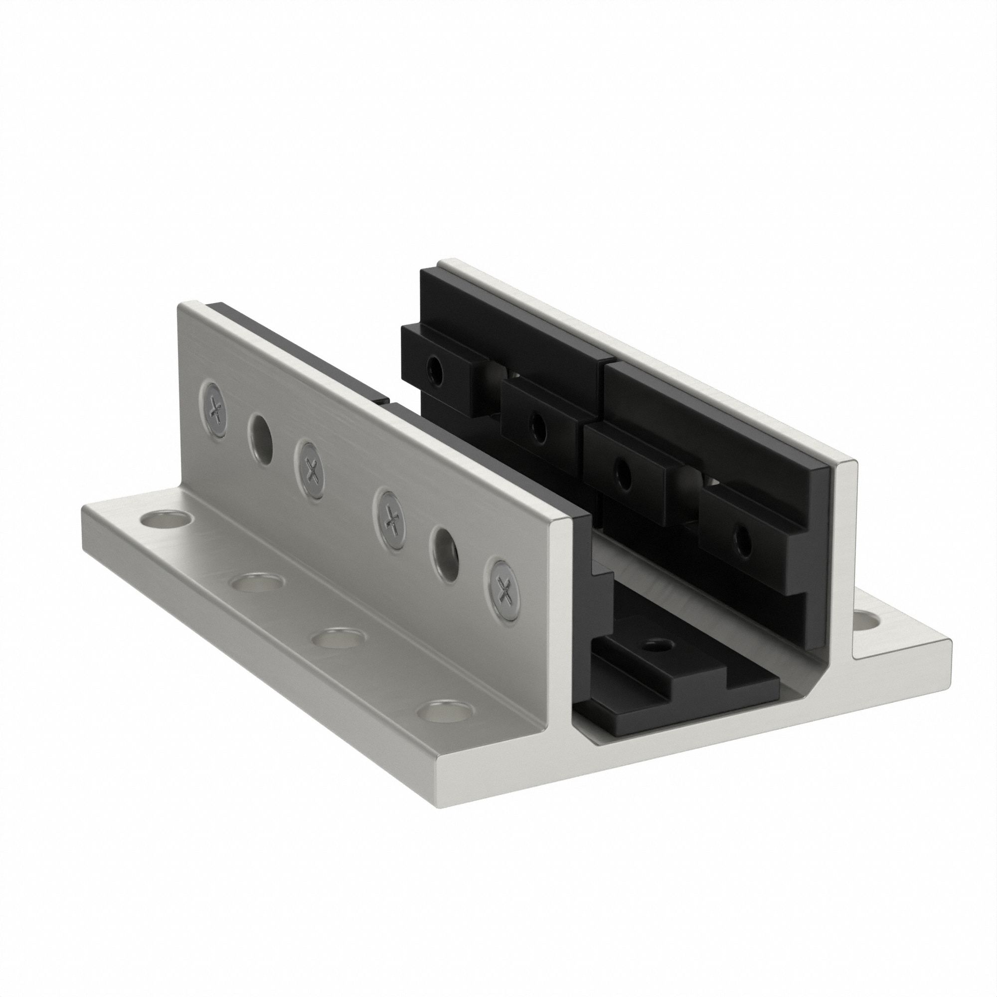 Linear Bearing: 25 Series, 100 mm L x 74.2 mm W x 31.3 mm H, Silver, Double Flanged, Std, Anodized