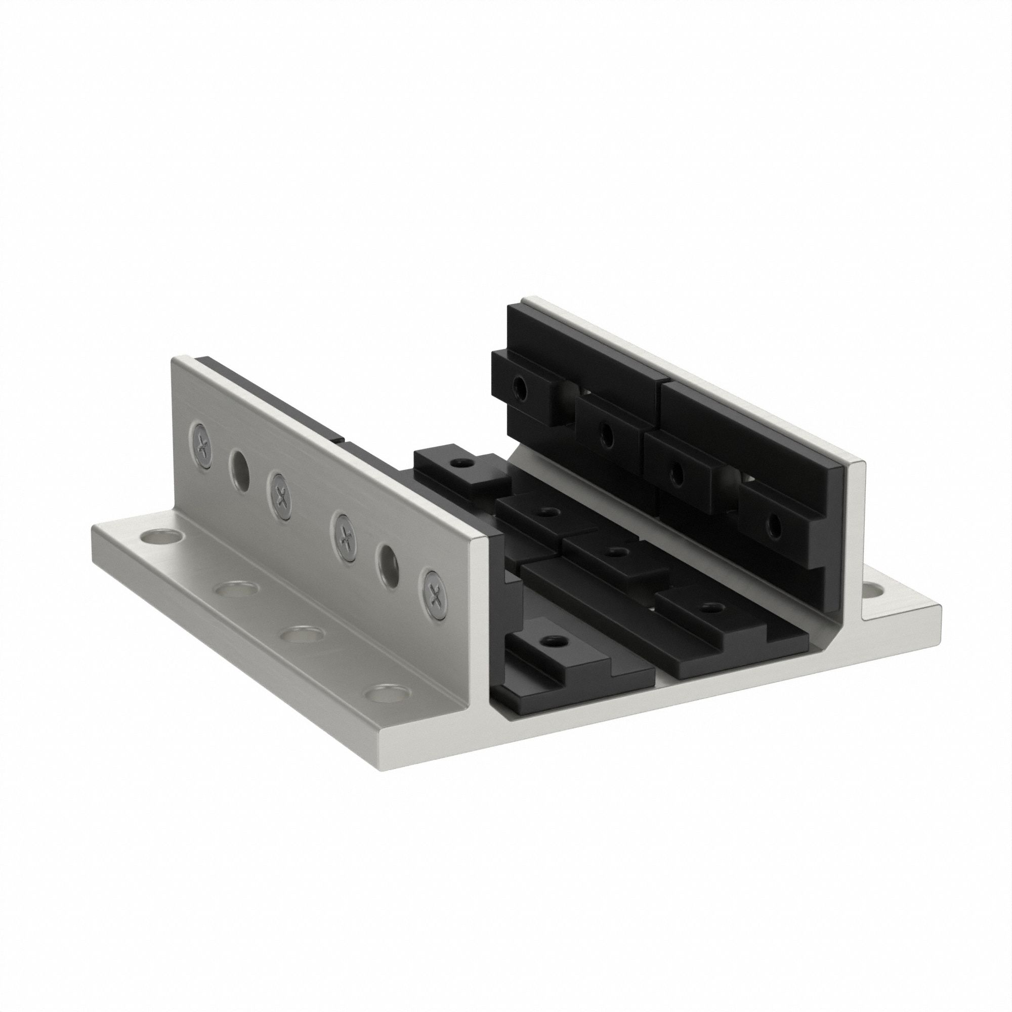 Linear Bearing: 25 Series, 100 mm L x 86.2 mm W x 31.3 mm H, Silver, Double Flanged, Std, Anodized