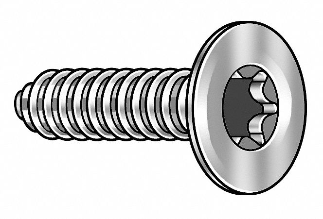 Sheet Metal Screw: #0 Size, 1/4 in Lg, Steel, Zinc-Plated, Torx Plus®, Flat, 50 PK