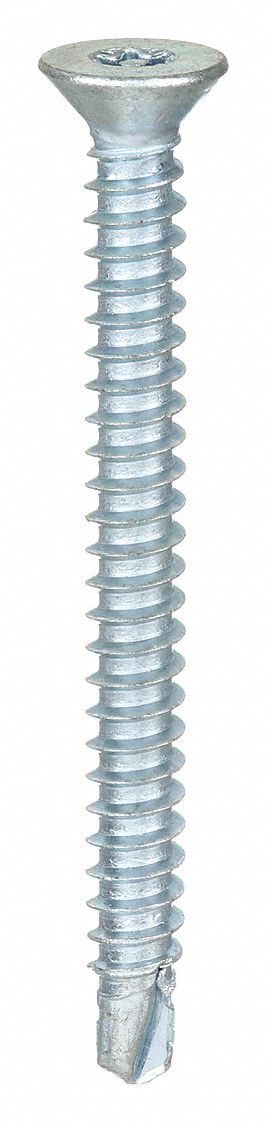 Tamper Resistant Screw: #10 Size, 2 in Lg, Steel, Zinc-Plated, Flat, 50 PK