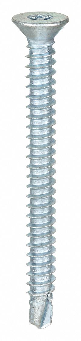 TAMPER RESISTANT SCREW, SIZE #10, 2 IN L, STEEL, ZINC PLATED, FLAT, TORX, ASME B18.6.4, 50 PK