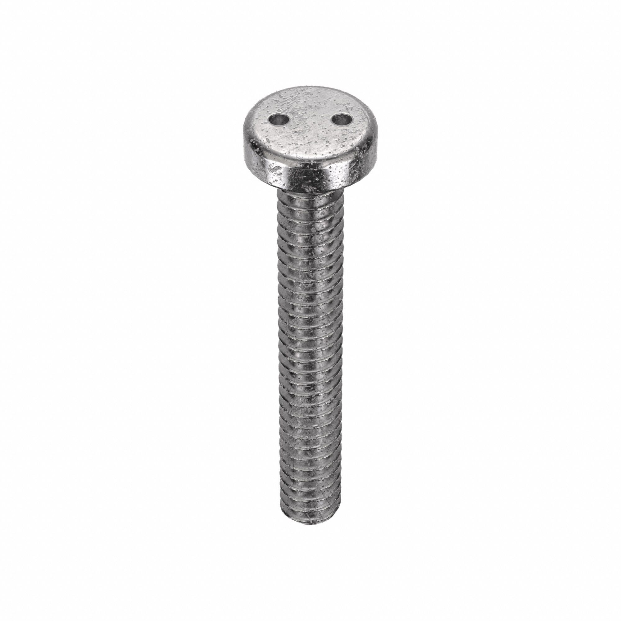 Tamper Resistant Screw: #6-32 Thread Size, 1 in Lg, Stainless Steel, Plain, Pan, Spanner, 50 PK
