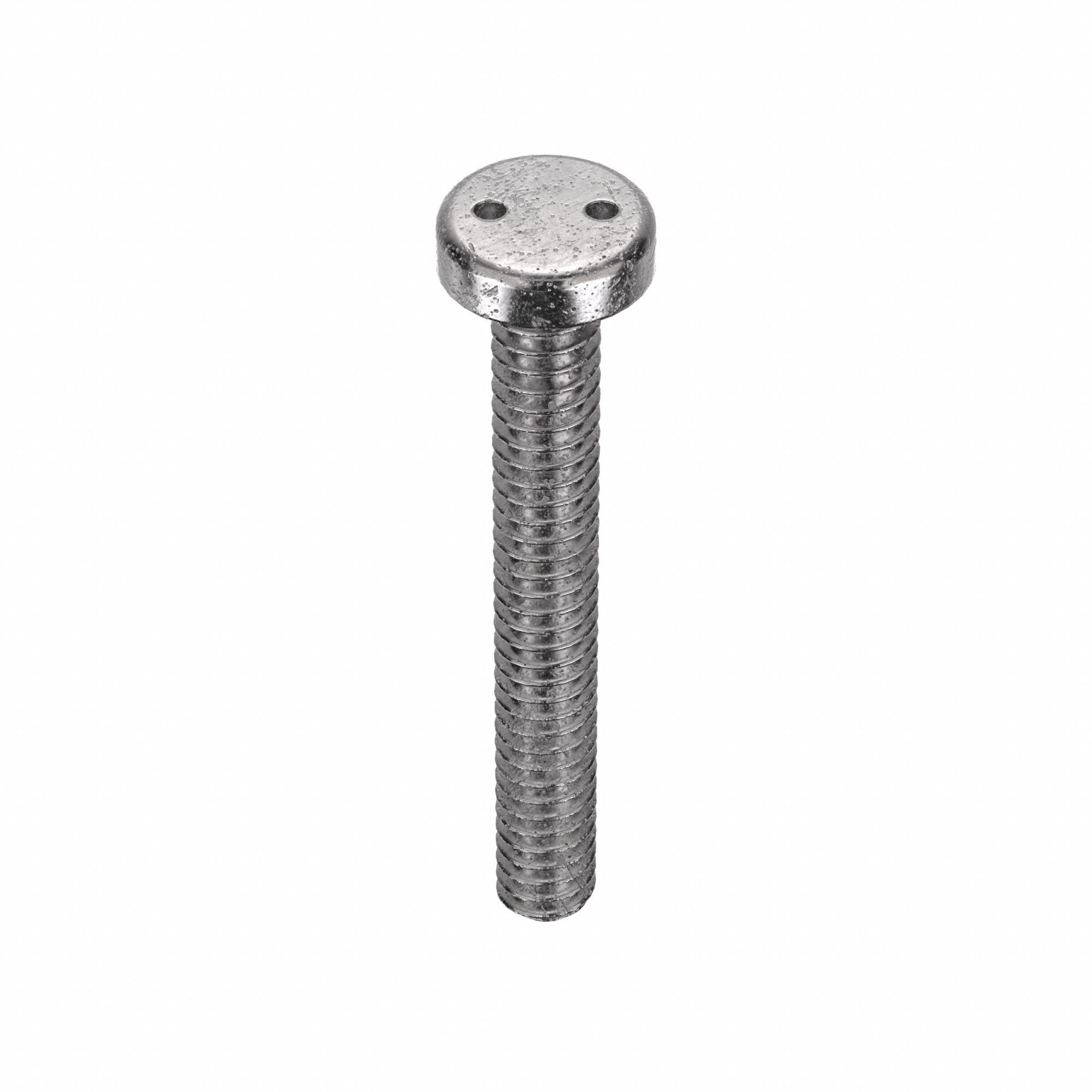 Tamper Resistant Screw: #10-24 Thread Size, 1 1/2 in Lg, Stainless Steel, Plain, Pan, Spanner, 25 PK