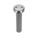 TAMPER RESISTANT SCREW, #10-32 THREAD, 1 IN L, 18-8 STAINLESS STEEL, PLAIN FINISH, PAN, 25 PK