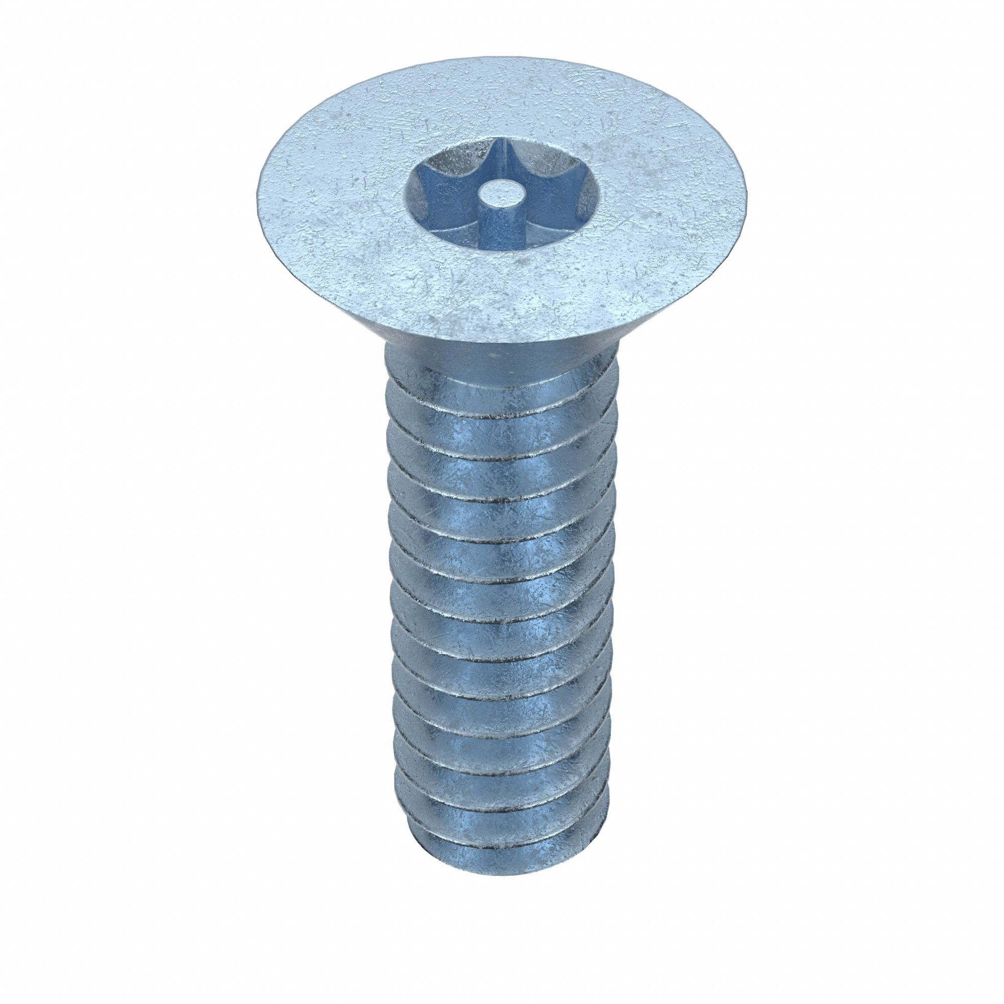 Machine Screw: #6-32 Thread Size, 3/8 in Lg, Steel, Zinc-Plated, Flat, Torx®/Star, 100 PK