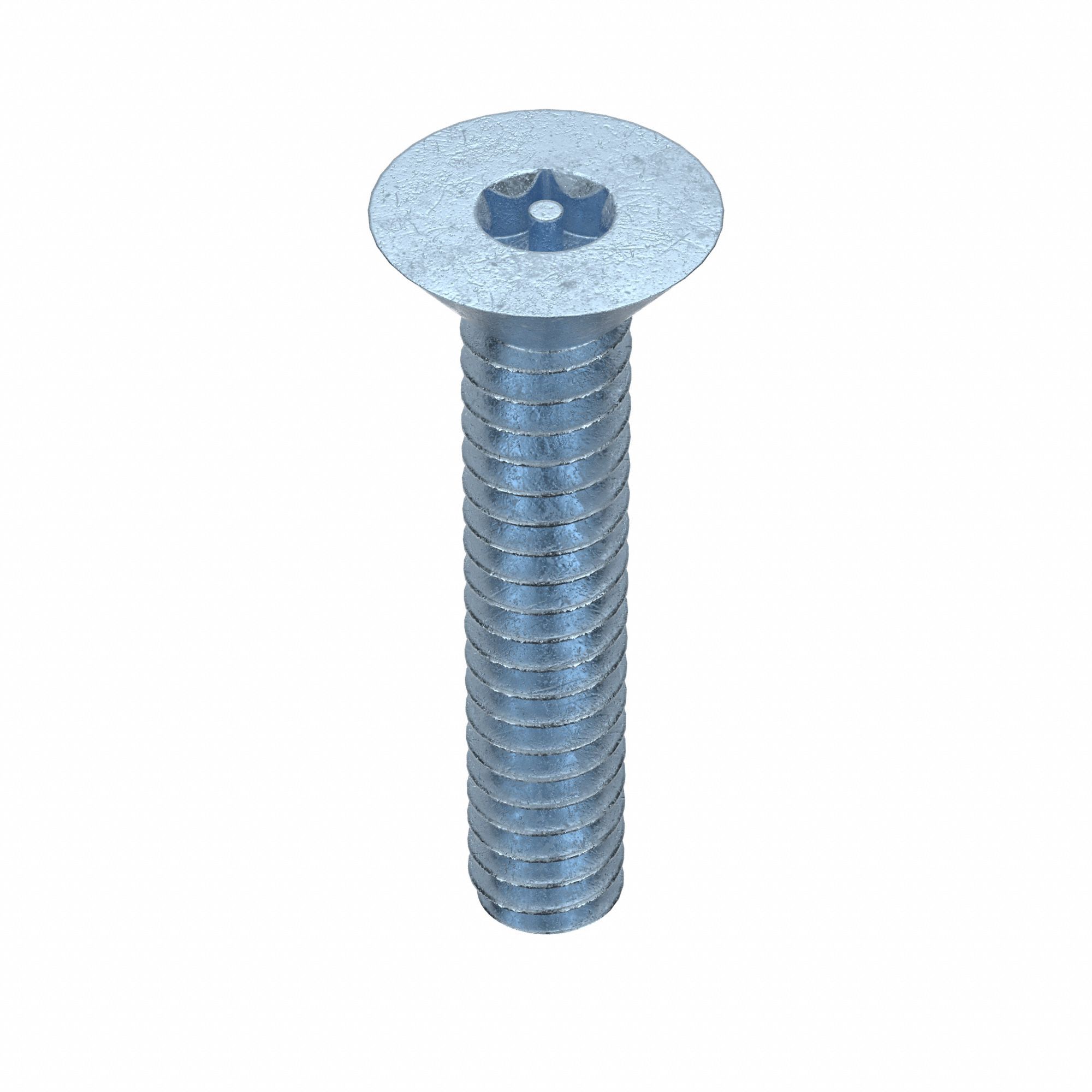 Machine Screw: #6-32 Thread Size, 1/2 in Lg, Steel, Zinc-Plated, Flat, Torx®/Star, 100 PK