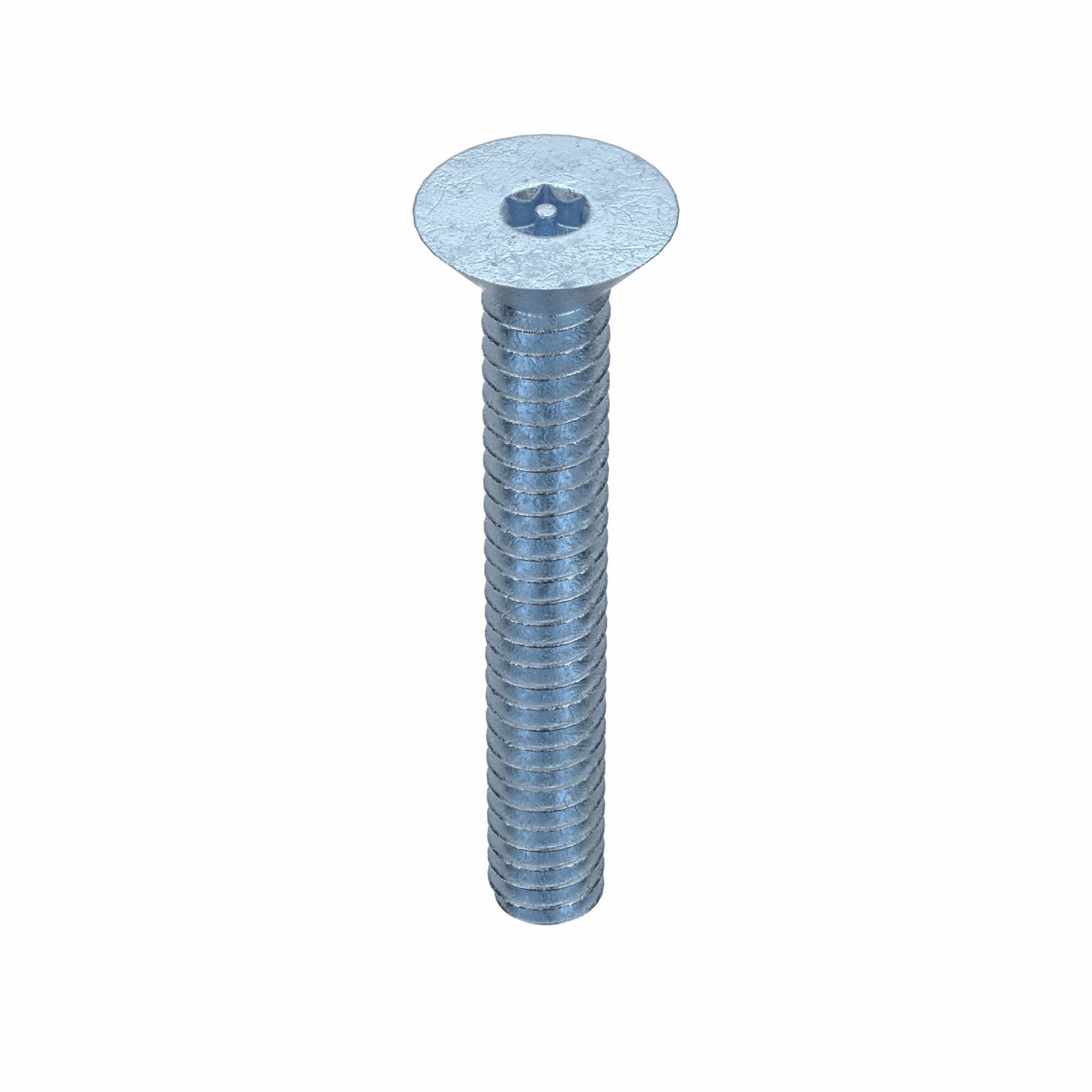 Machine Screw: #6-32 Thread Size, 1 in Lg, Steel, Zinc-Plated, Flat, Torx®/Star, 100 PK