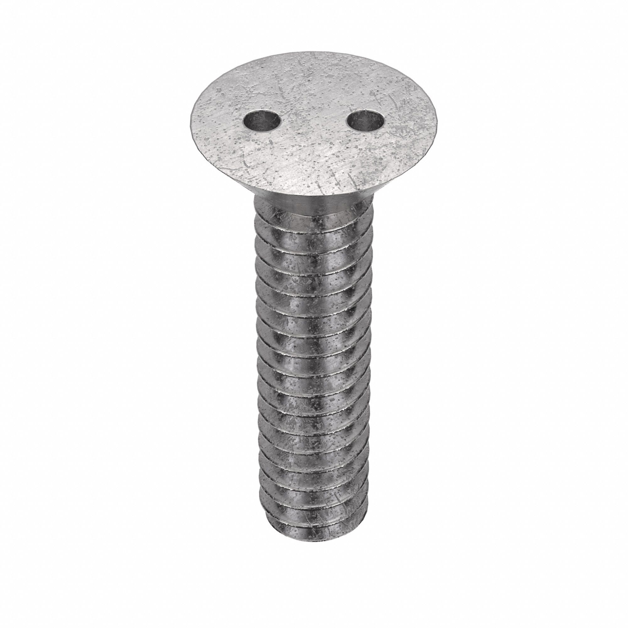 Tamper Resistant Screw: #4-40 Thread Size, 1/2 in Lg, Stainless Steel, Plain, Flat, Spanner, 50 PK