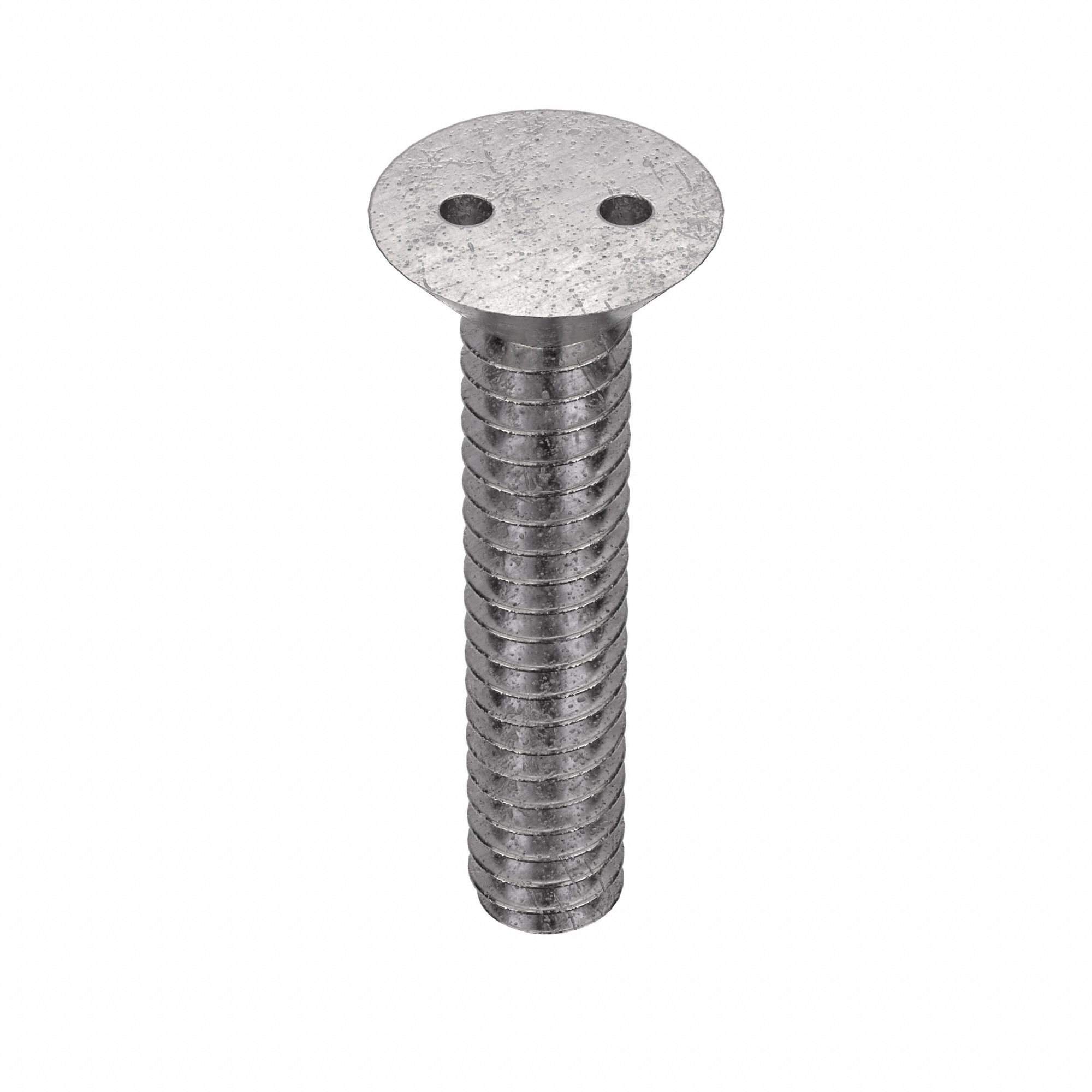 Tamper Resistant Screw: #6-32 Thread Size, 3/4 in Lg, Stainless Steel, Plain, Flat, Spanner, 50 PK