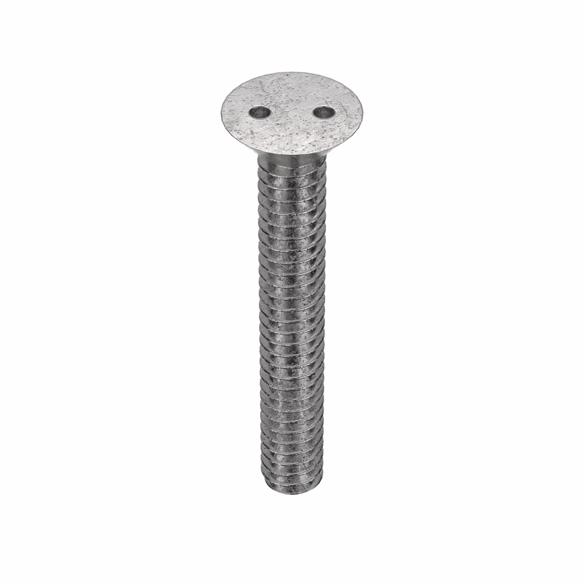 TAMPER RESISTANT SCREW, #6-32 THREAD, 1 IN L, 18-8 STAINLESS STEEL, PLAIN FINISH, FLAT, 50 PK