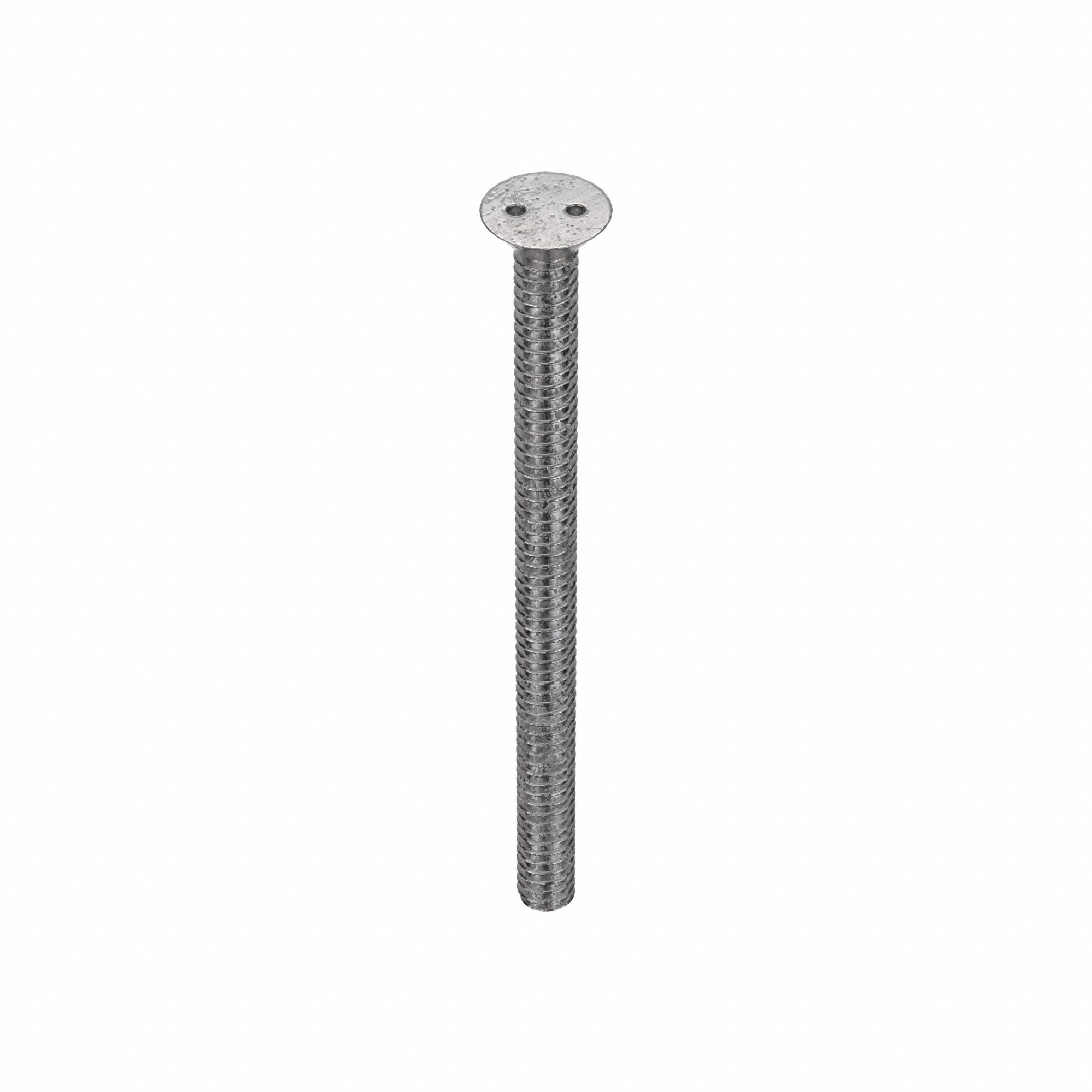 Tamper Resistant Screw: #6-32 Thread Size, 2 in Lg, Stainless Steel, Plain, Flat, Spanner, 25 PK