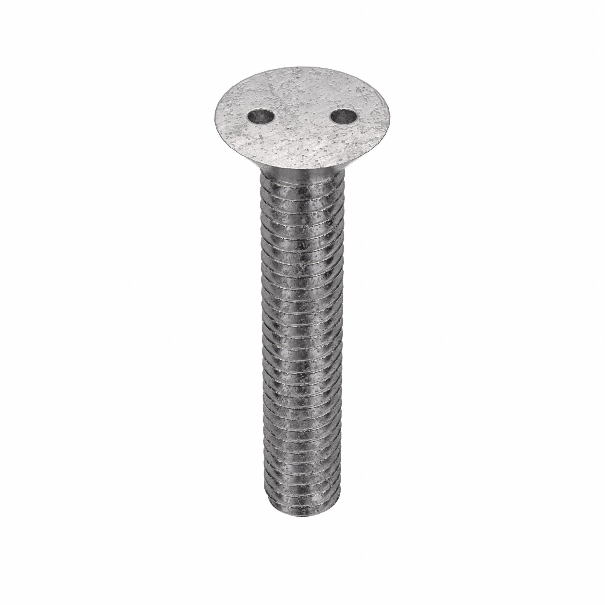 Tamper Resistant Screw: #8-32 Thread Size, 1 in Lg, Stainless Steel, Plain, Flat, Spanner, 25 PK