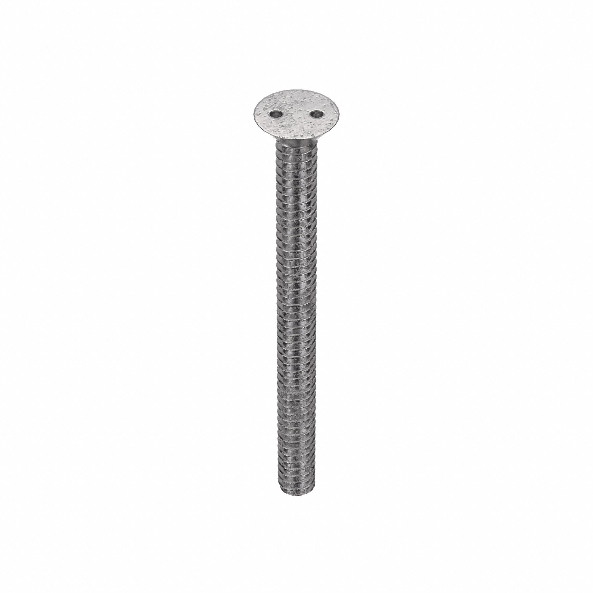 TAMPER RESISTANT SCREW, #8-32 THREAD, 2 IN L, 18-8 STAINLESS STEEL, PLAIN FINISH, FLAT, 25 PK